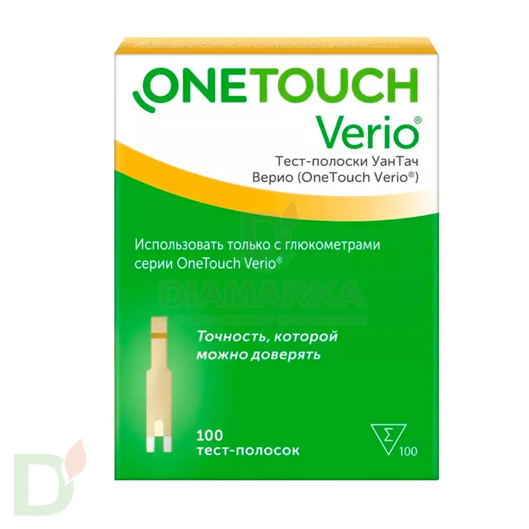 Тест-полоски OneTouch Verio IQ (ВанТач Верио АйКью) № 100