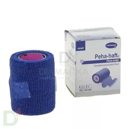 Бинт самофиксирующийся Пеха-хафт (Peha-haft), 6см х 4 м, Синий в Самаре