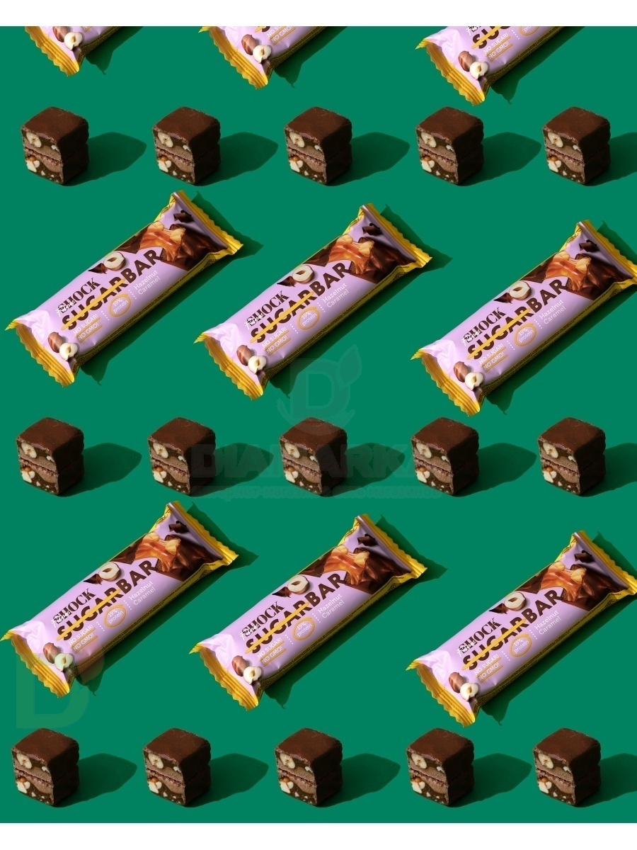 Батончик протеиновый FitnesShock Шоколадная карамель-фундук 50гр. в Самаре