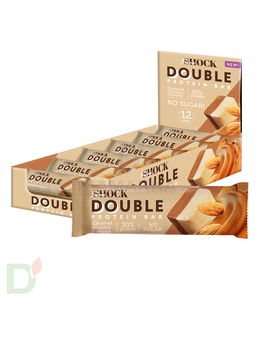 Батончик протеиновый FitnesShock Карамельный мусс с миндалем 40гр. в Самаре