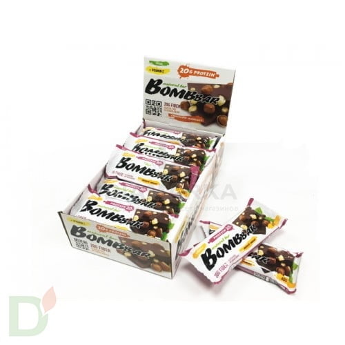 Батончик BOMBBAR Шоколад с фундуком (5угл в 60г) в Самаре