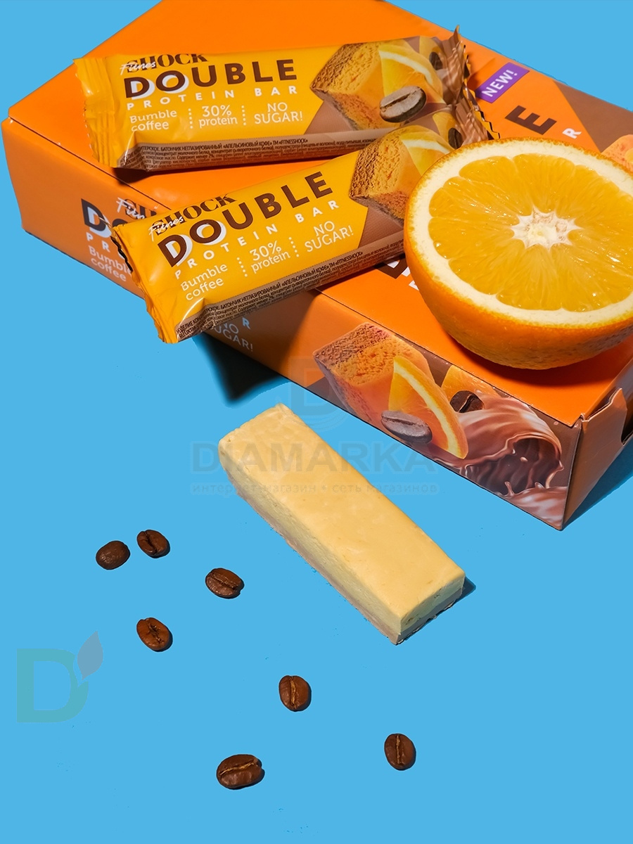 Батончик протеиновый FitnesShock Апельсиновый кофе 40гр. в Самаре