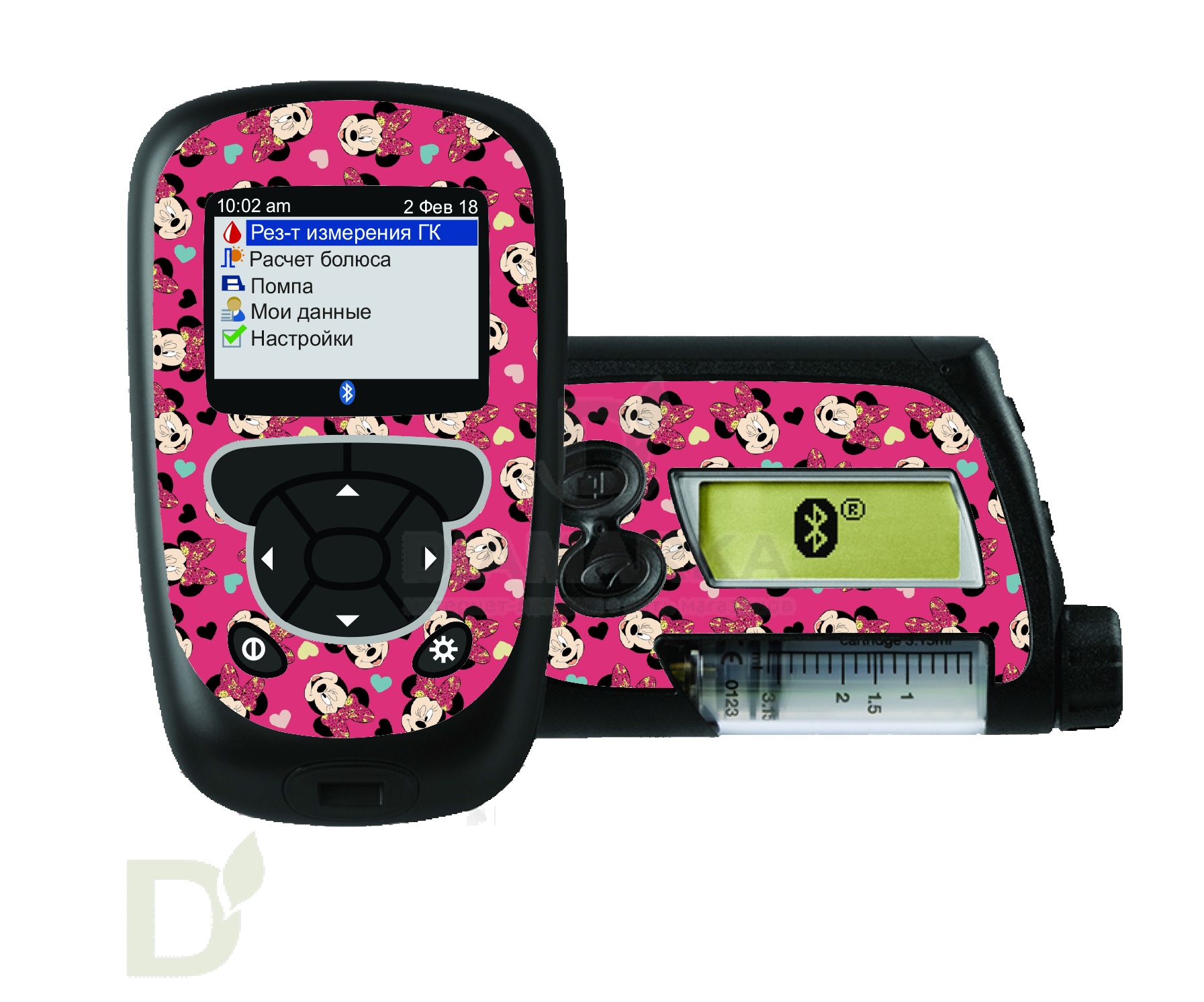 Наклейка на помпу и глюкопульт Акку-Чек