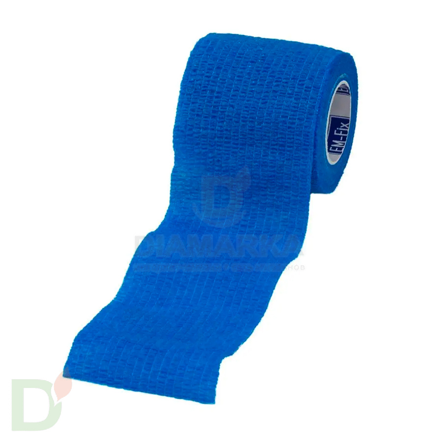 Бинт эластичный когезивный EM-fix krep Синий, 5 см х 4,5 м в Самаре