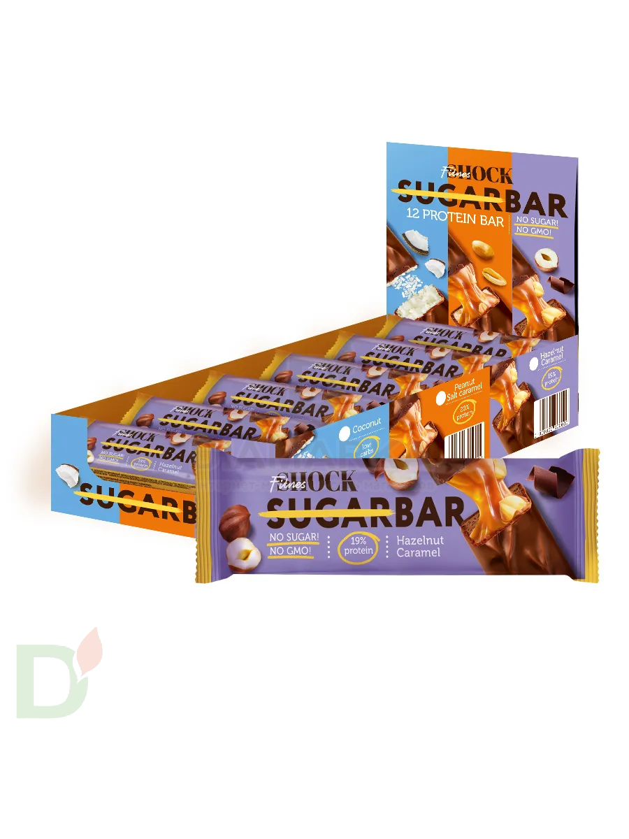 Батончик протеиновый FitnesShock Шоколадная карамель-фундук 50гр. в Самаре