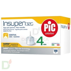 Иглы  INSUPEN 32G ультра-тонкие, длина 4 мм, 100 штук, для шприц ручек