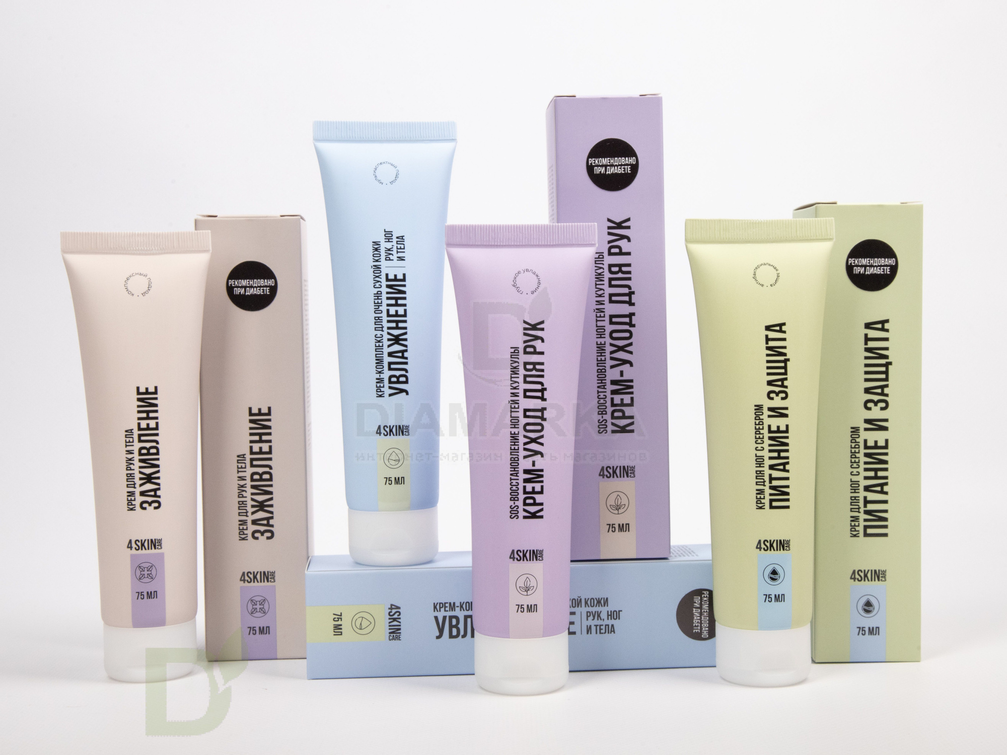 Крем 4SKINcare для рук, ног и тела Увлажнение, 75мл