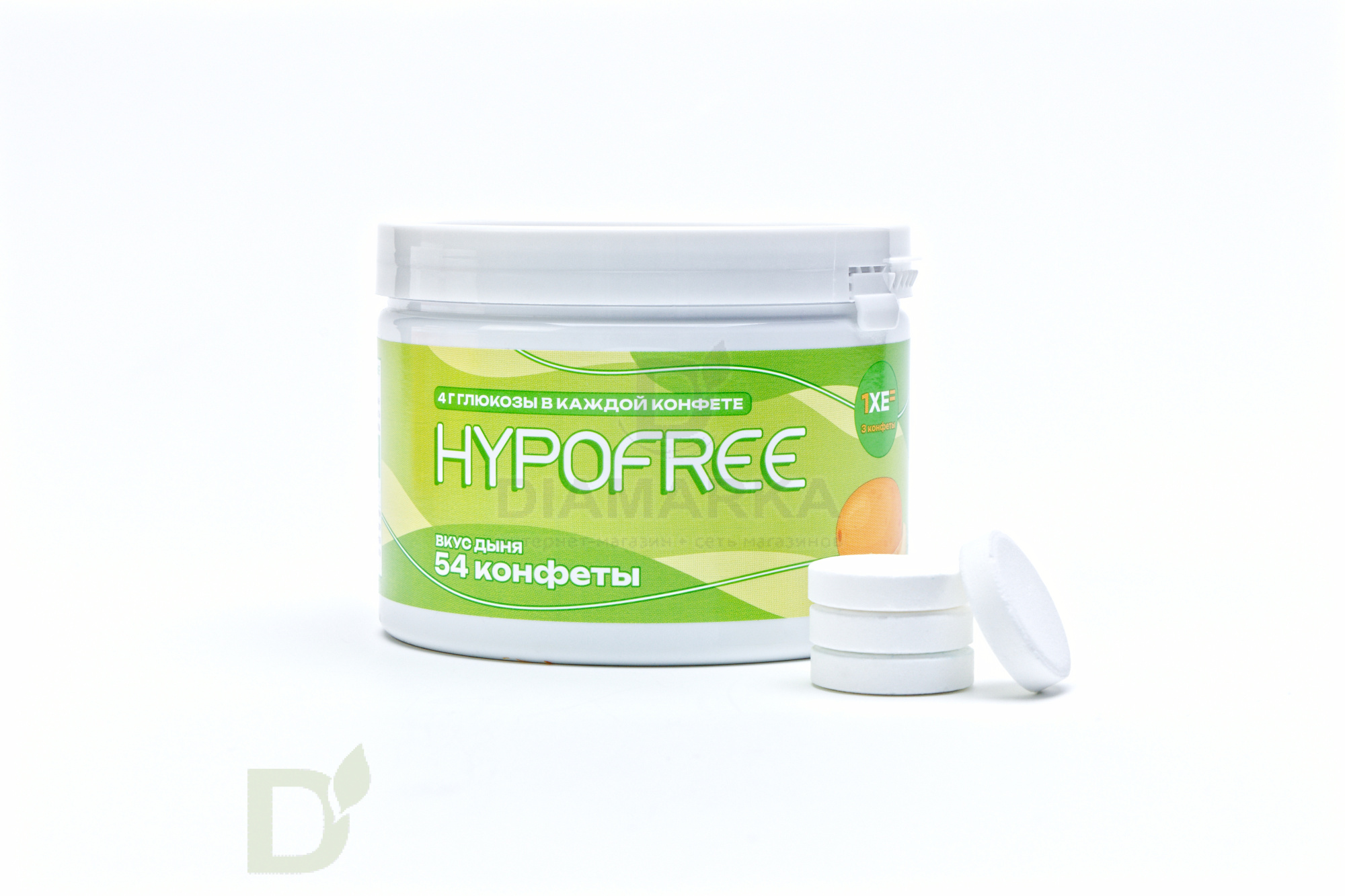 Конфеты  HYPOFREE 54 шт БАНКА Дыня