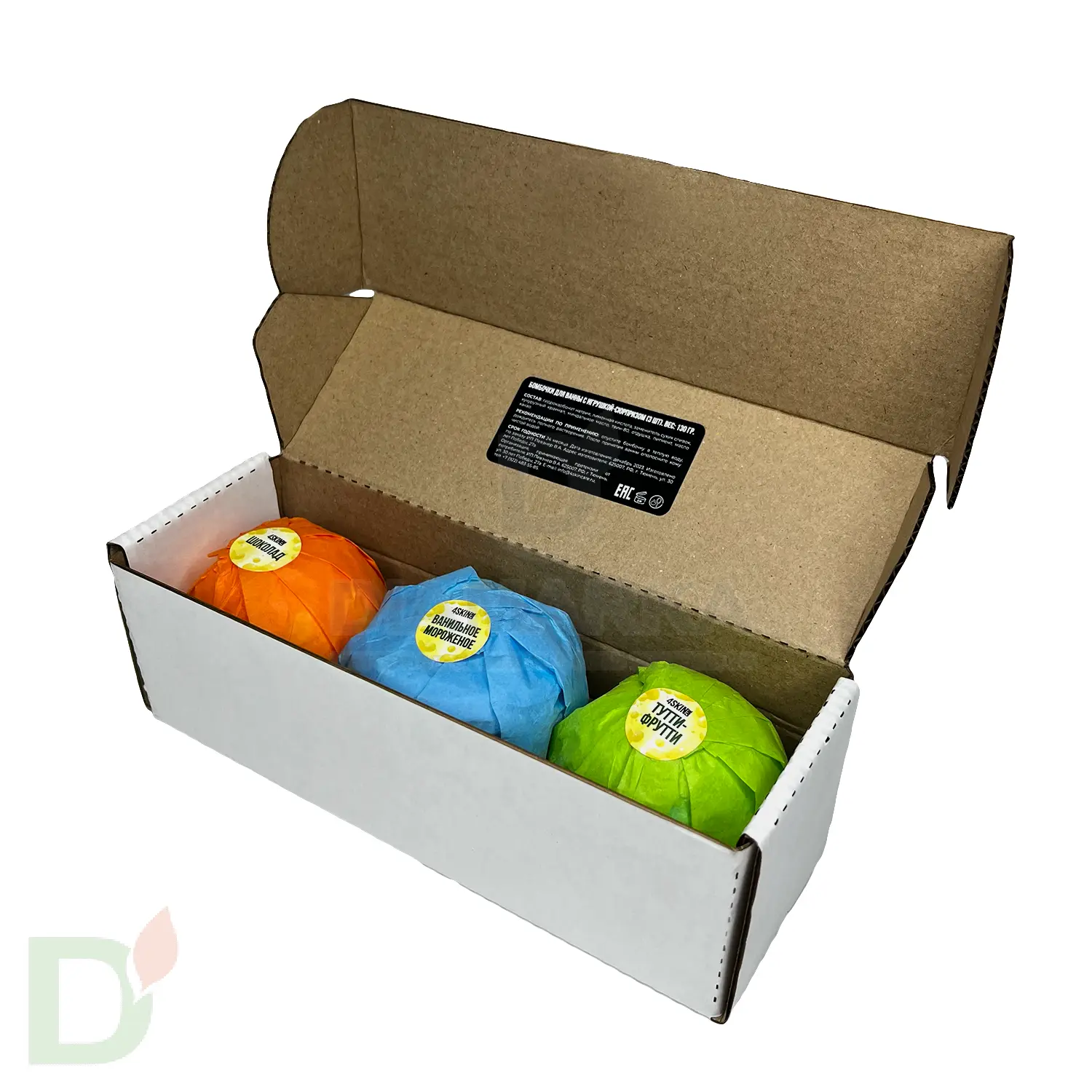 Бокс - Бомбочки для ванны детские (з шт в комплекте) в Самаре