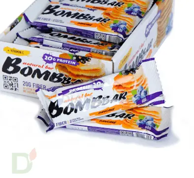 Батончик BOMBBAR Смородиново-черничный панкейк (3 угл в 60г) в Самаре