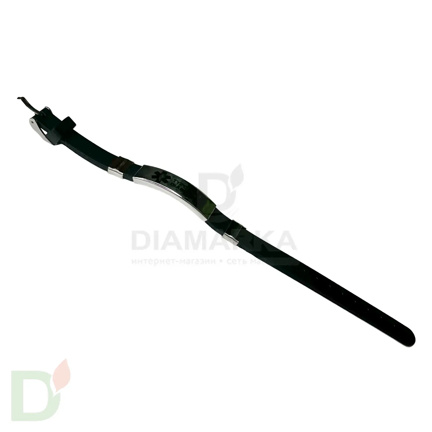 Браслет силиконовый Диабет 2 типа с застежкой (16-21см) в Самаре