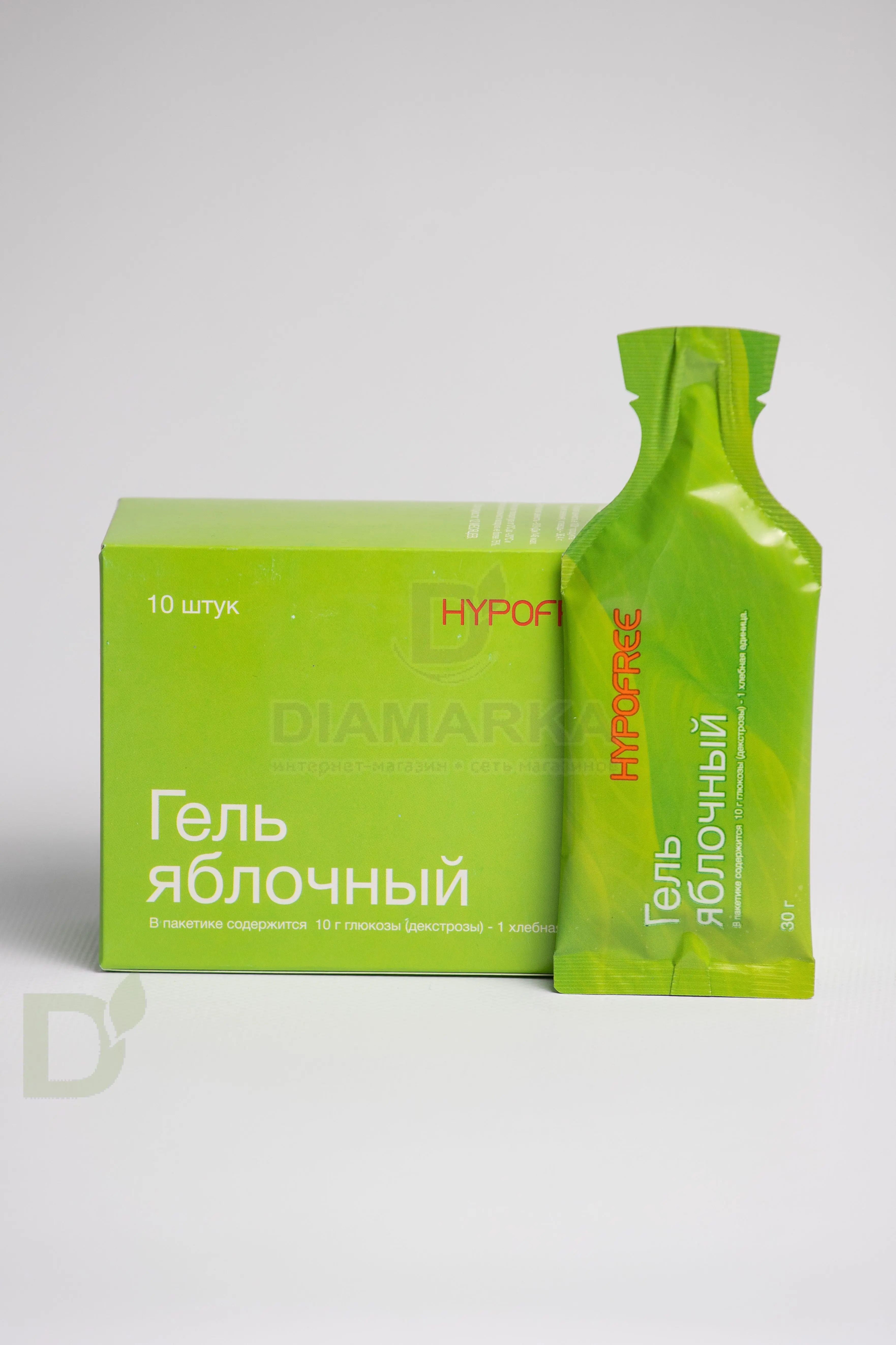 Гель HYPOFREE 1ХЕ Яблоко, мягкая упаковка, 10 саше по 30мл в Самаре