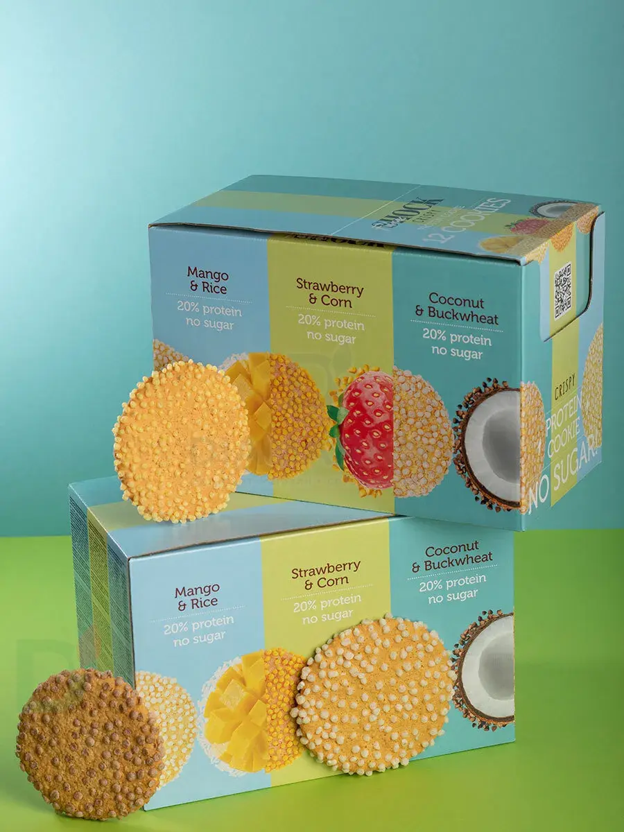 Печенье протеиновое FitnesShock CRISPY Клубника-Кукуруза 30гр.